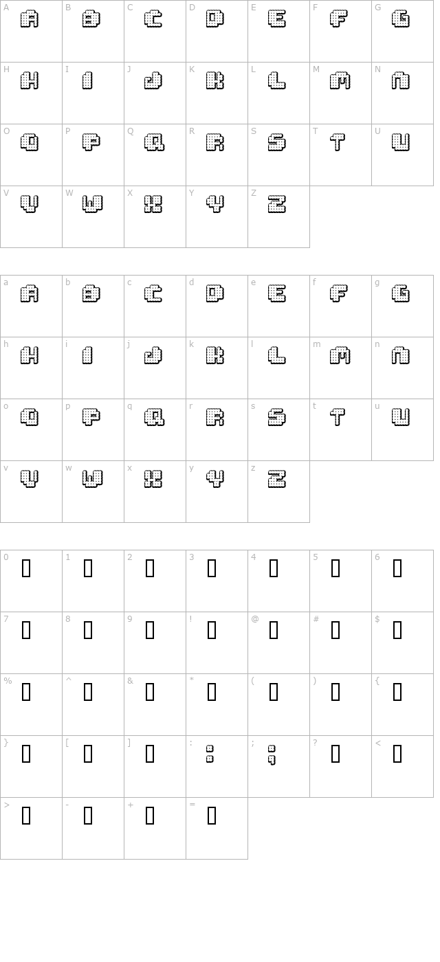 tivoli character map