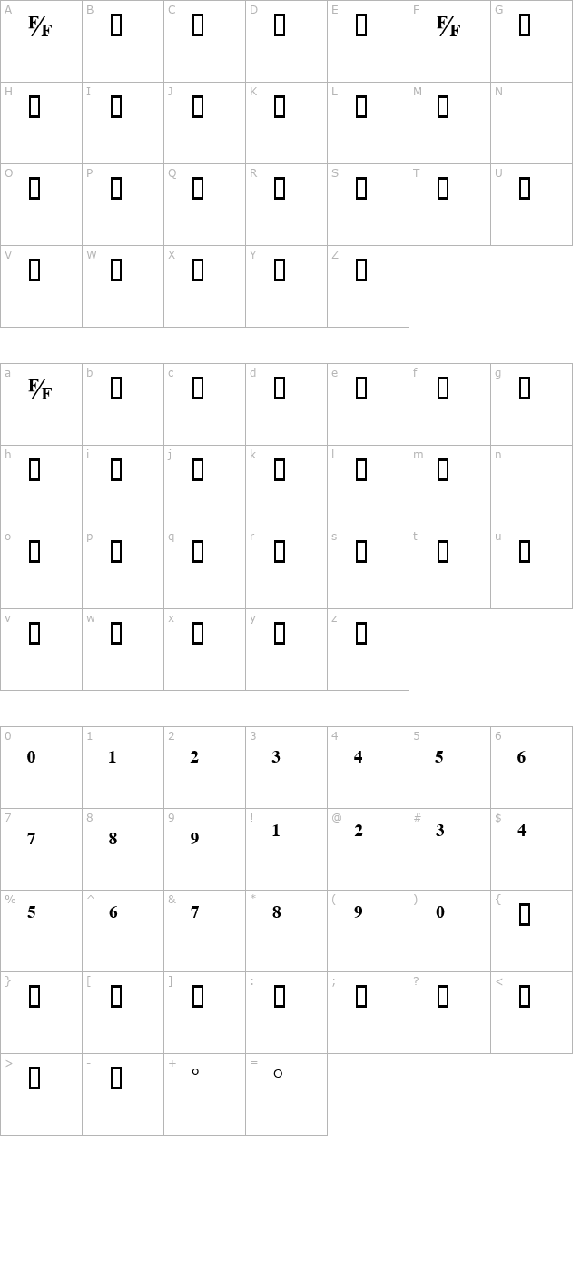 tmsfb-bold character map