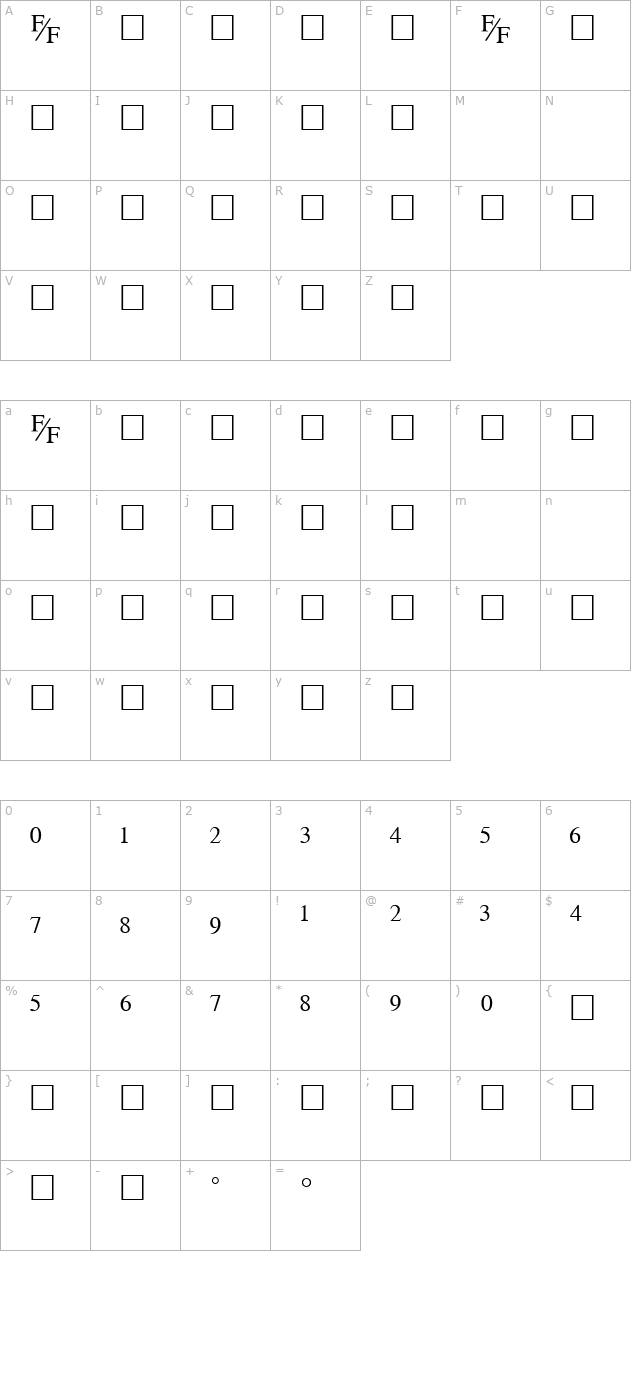 TmsFE character map