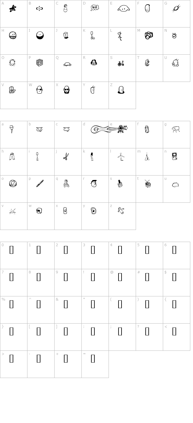 tombats-6 character map