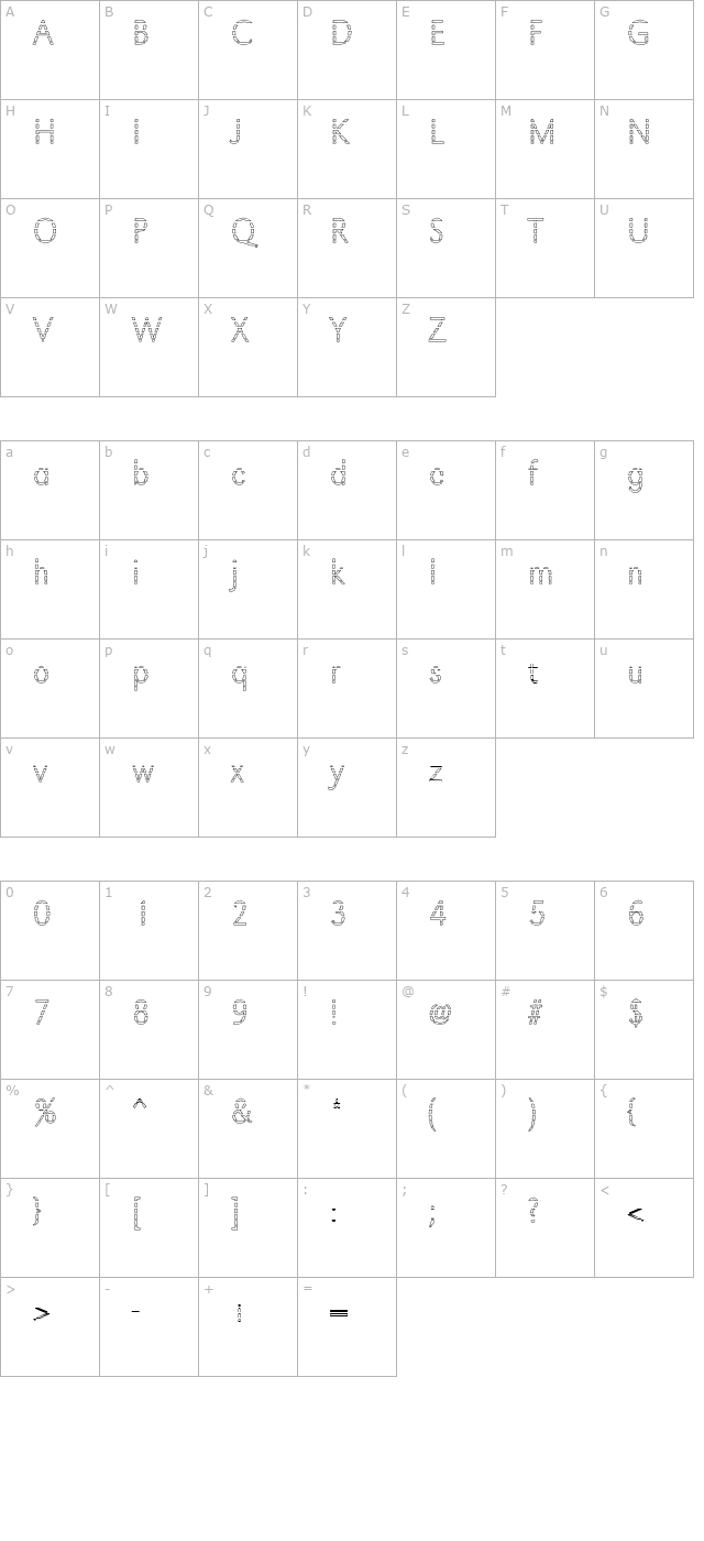 TomBeckerGradoC-Xlight character map