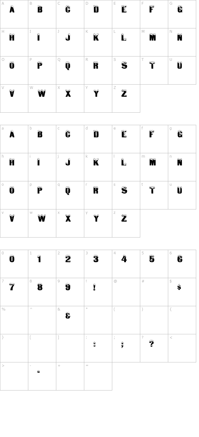 tone-plain character map