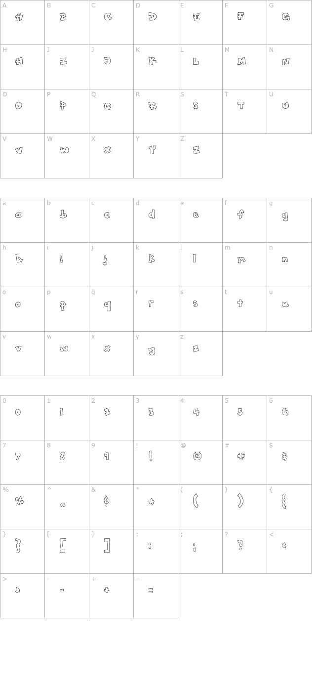 toony character map