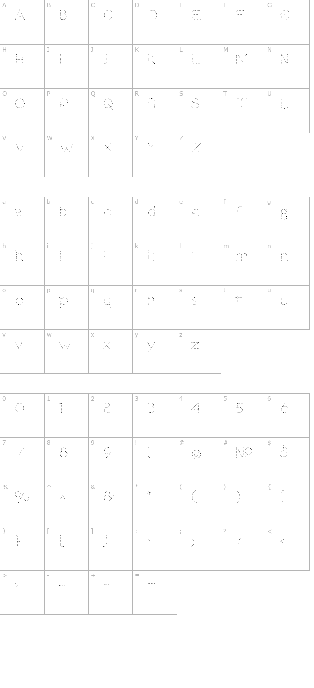 TortureFlesh character map