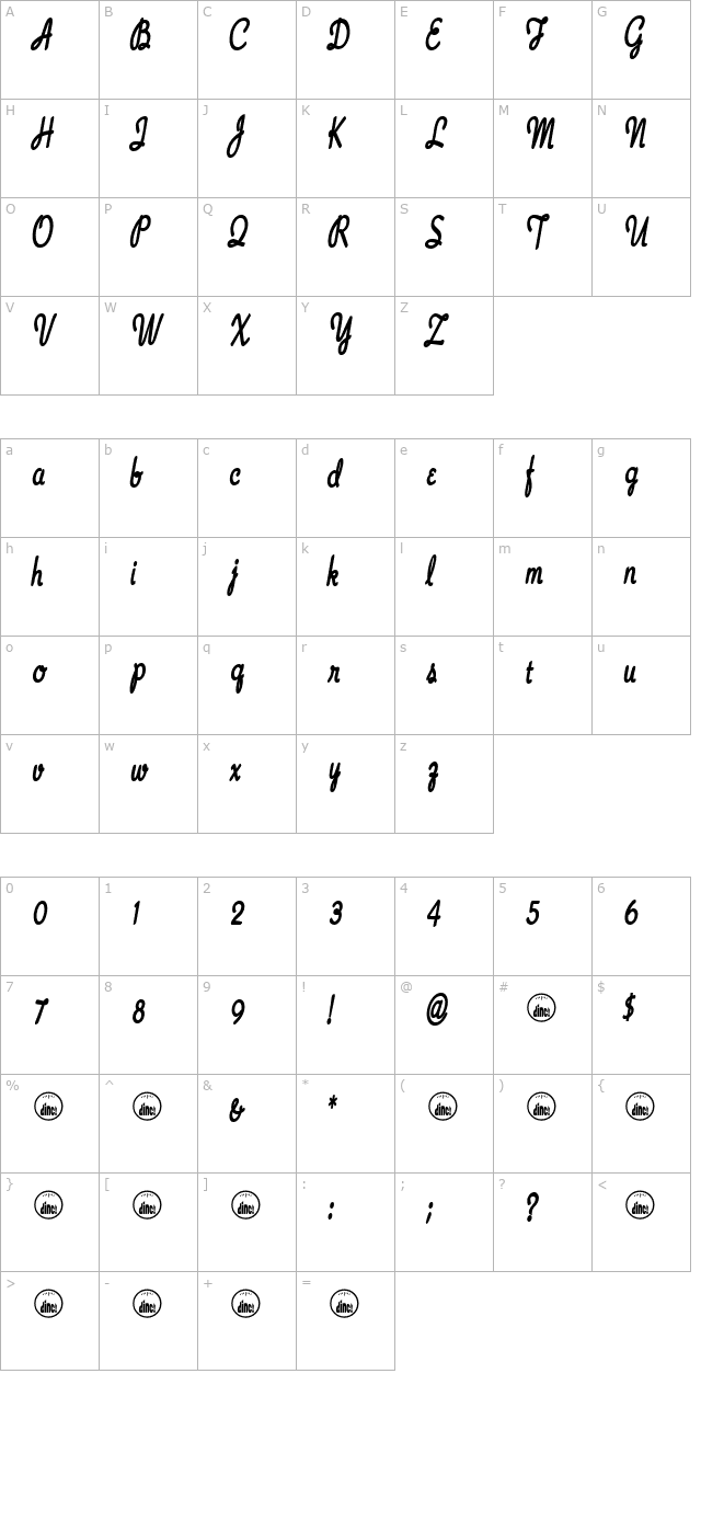 tour-de-lance character map