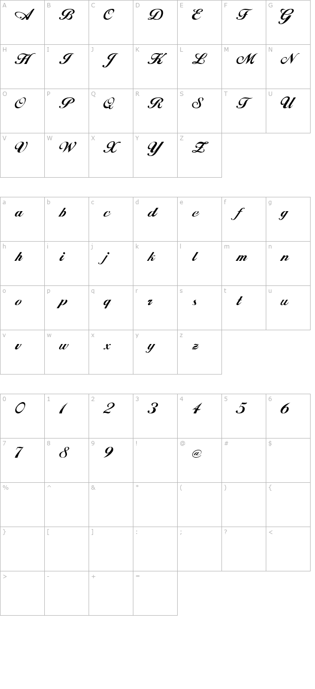 tqf-allisonscript character map