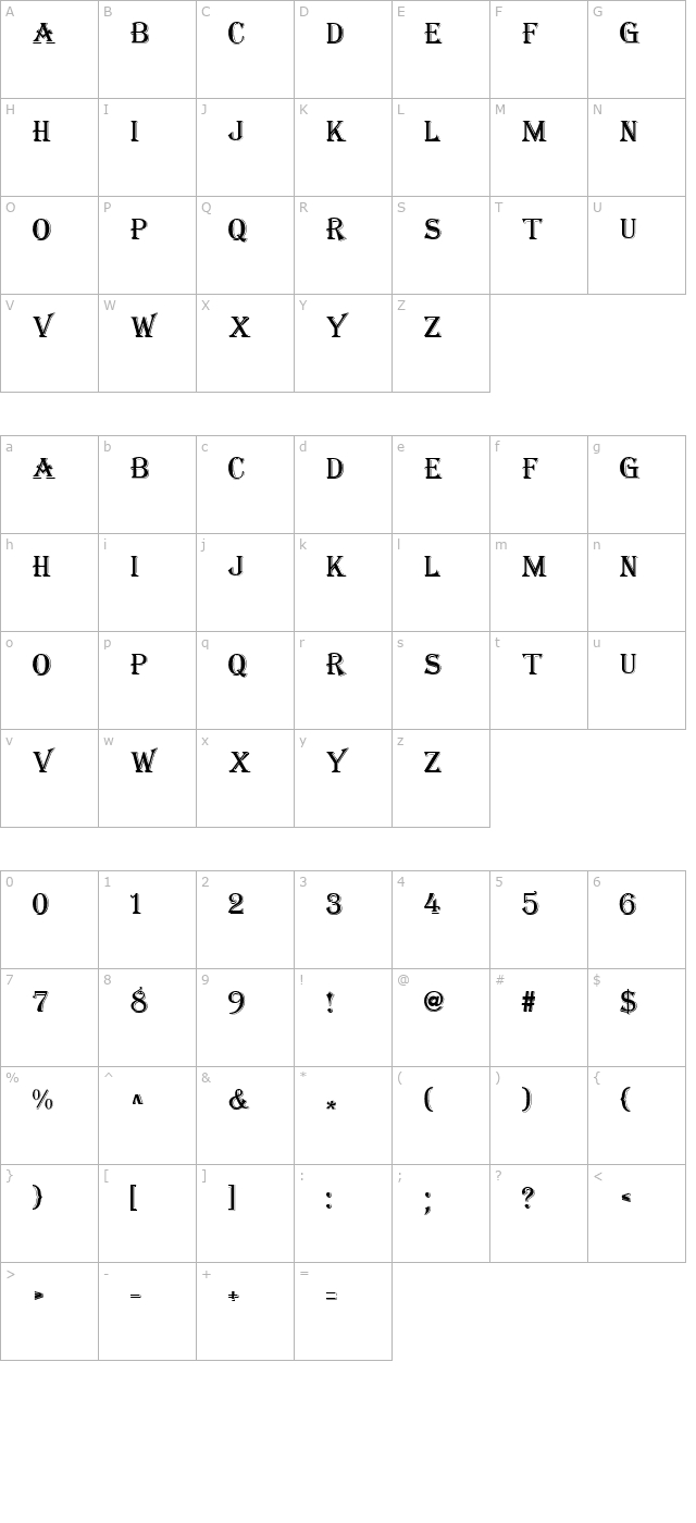 TR Algiers character map