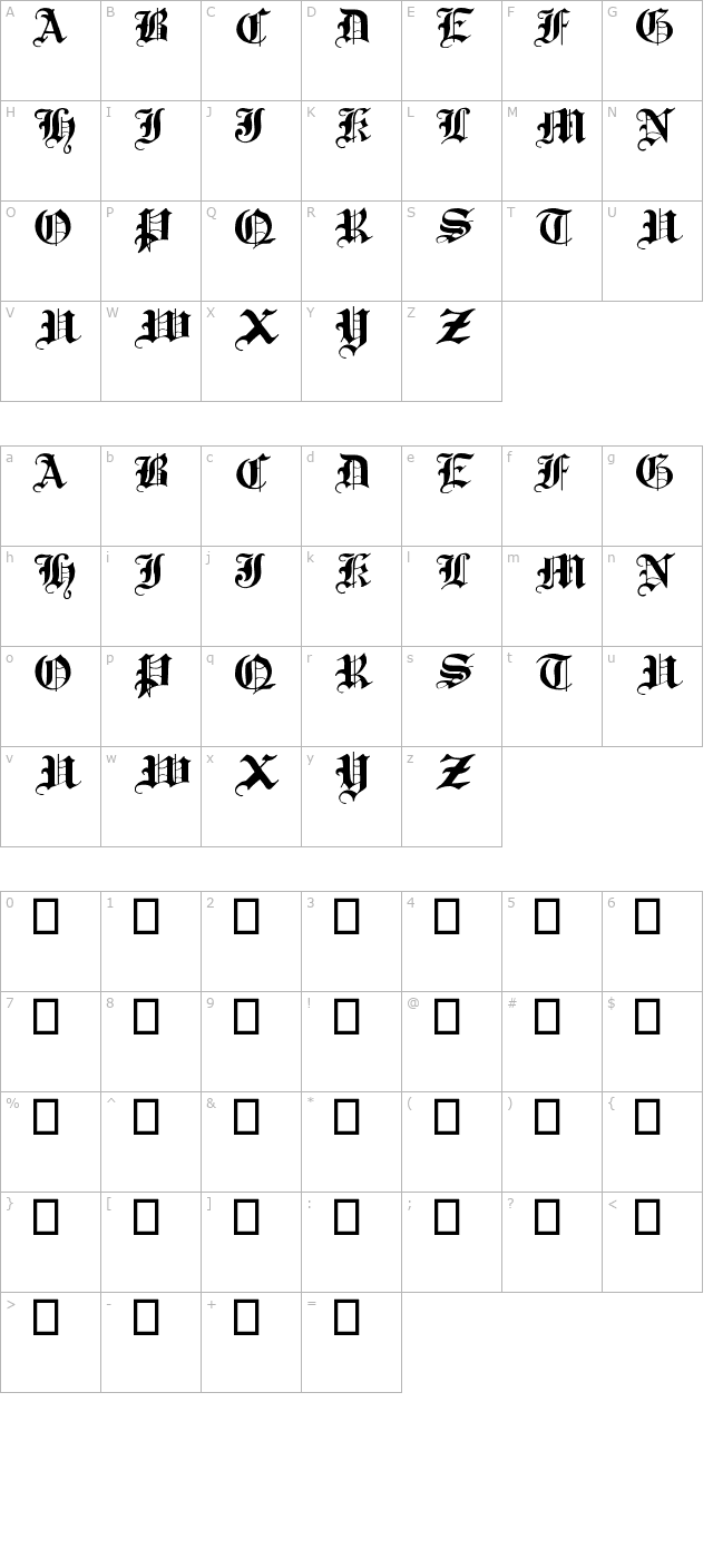 traditional-gothic-17th-c character map