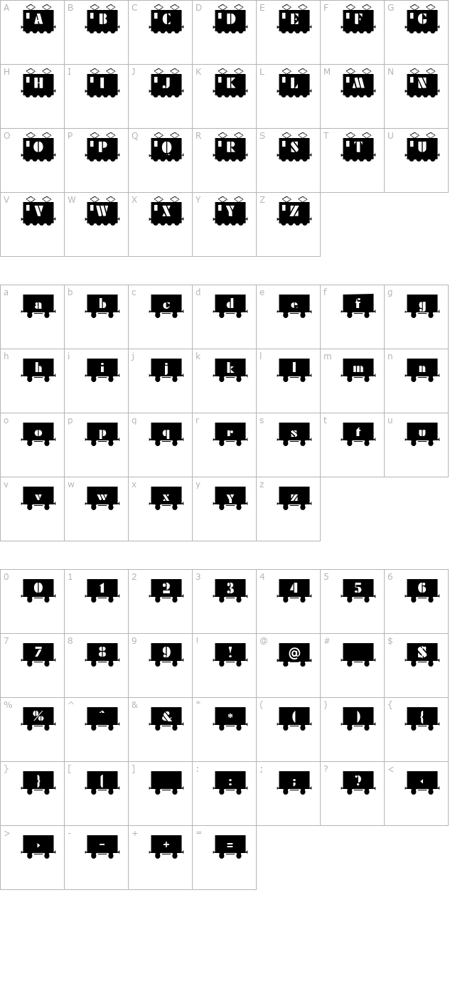 trainblack-becker character map