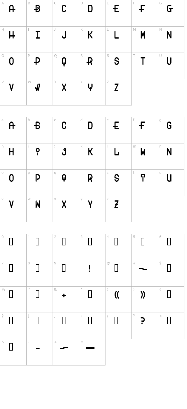 Transam character map