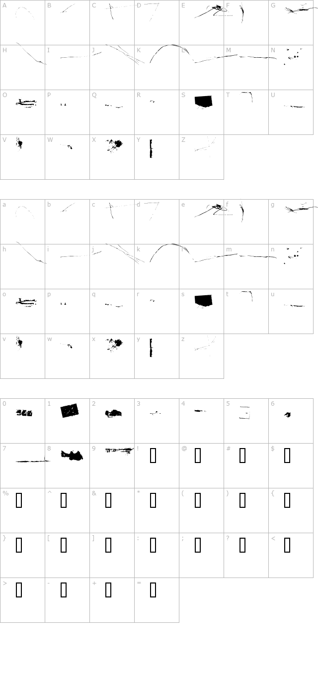 trashold-x character map