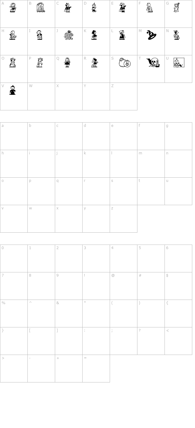 tricks-and-treats character map
