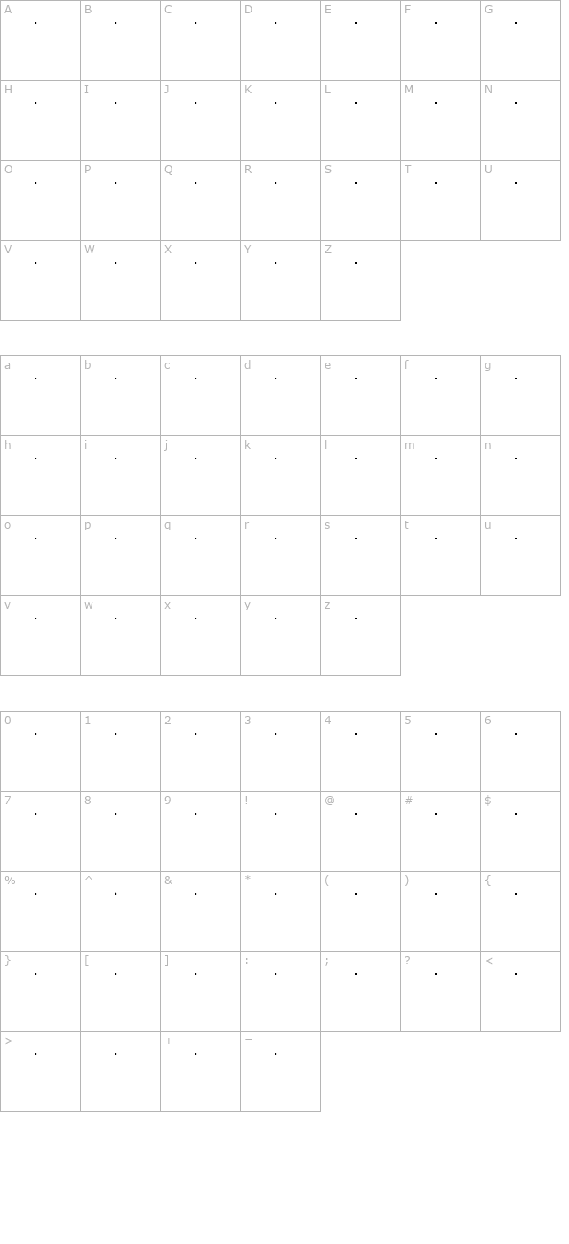 Triskweline character map