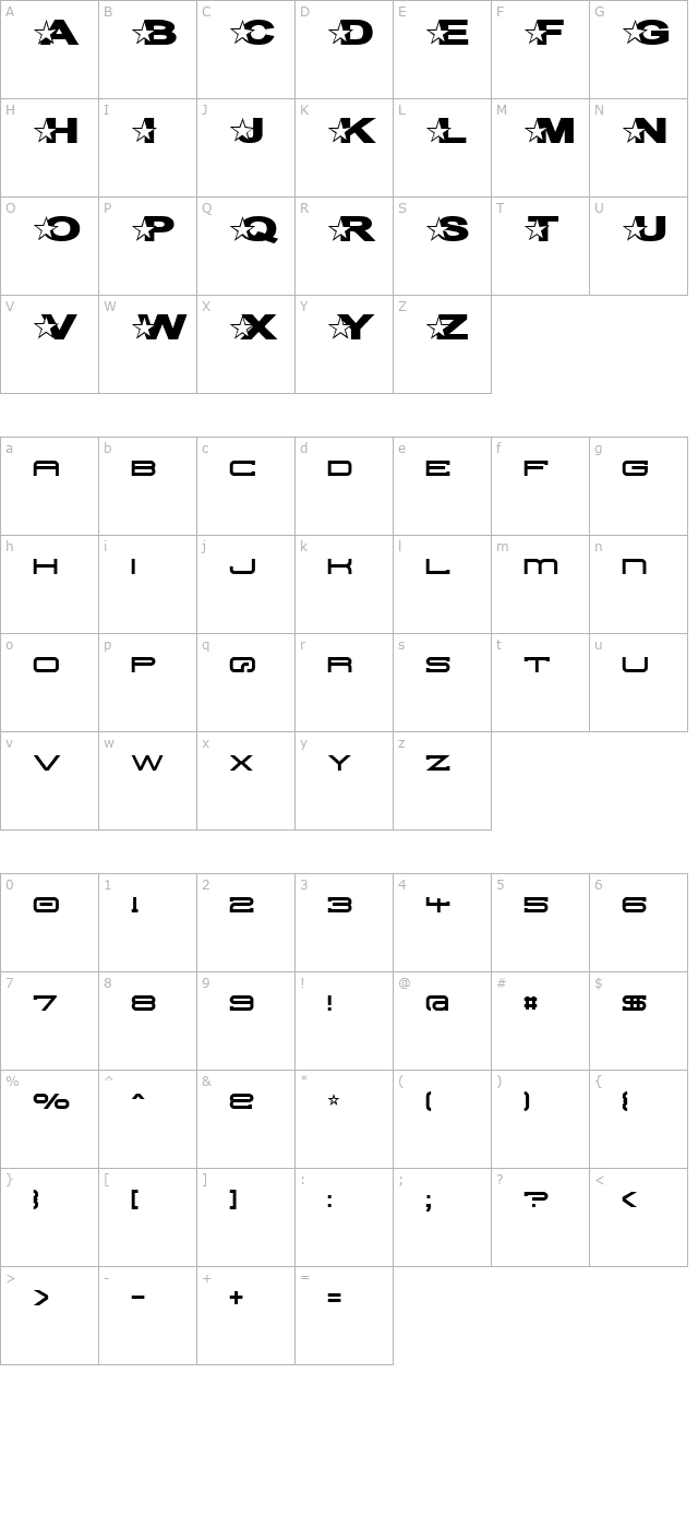 troglodyte-pop character map