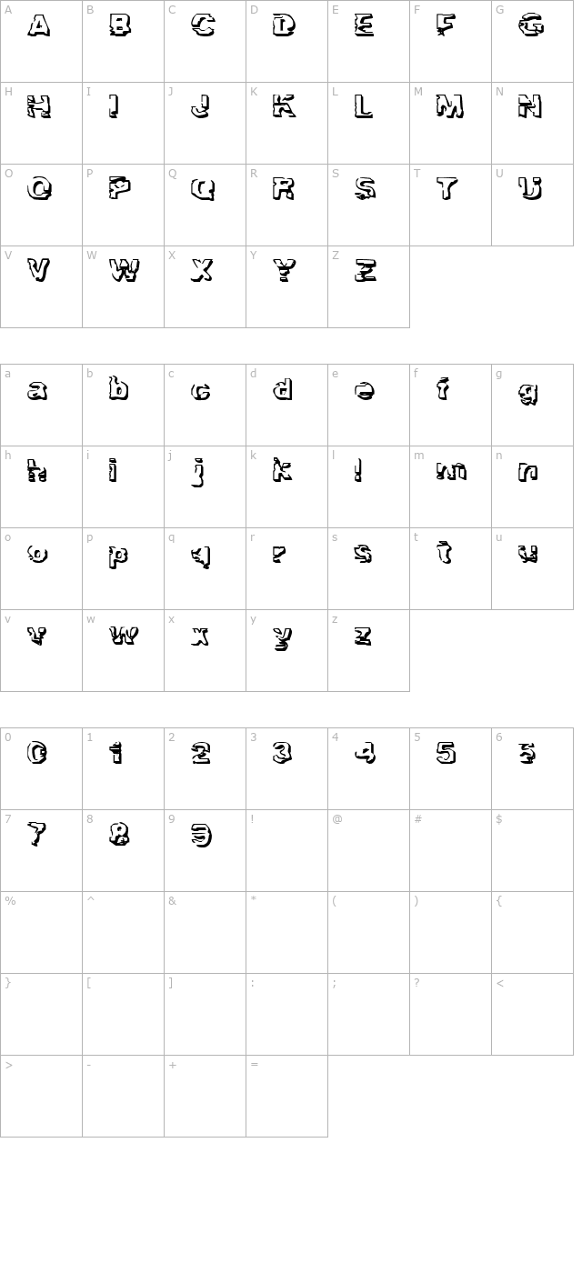 Troglodyte character map