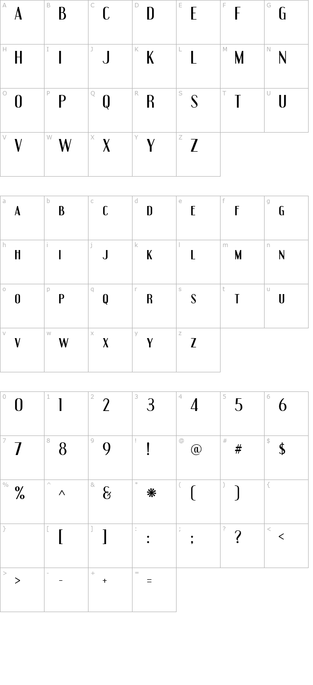 TrSah Engebrechtre character map