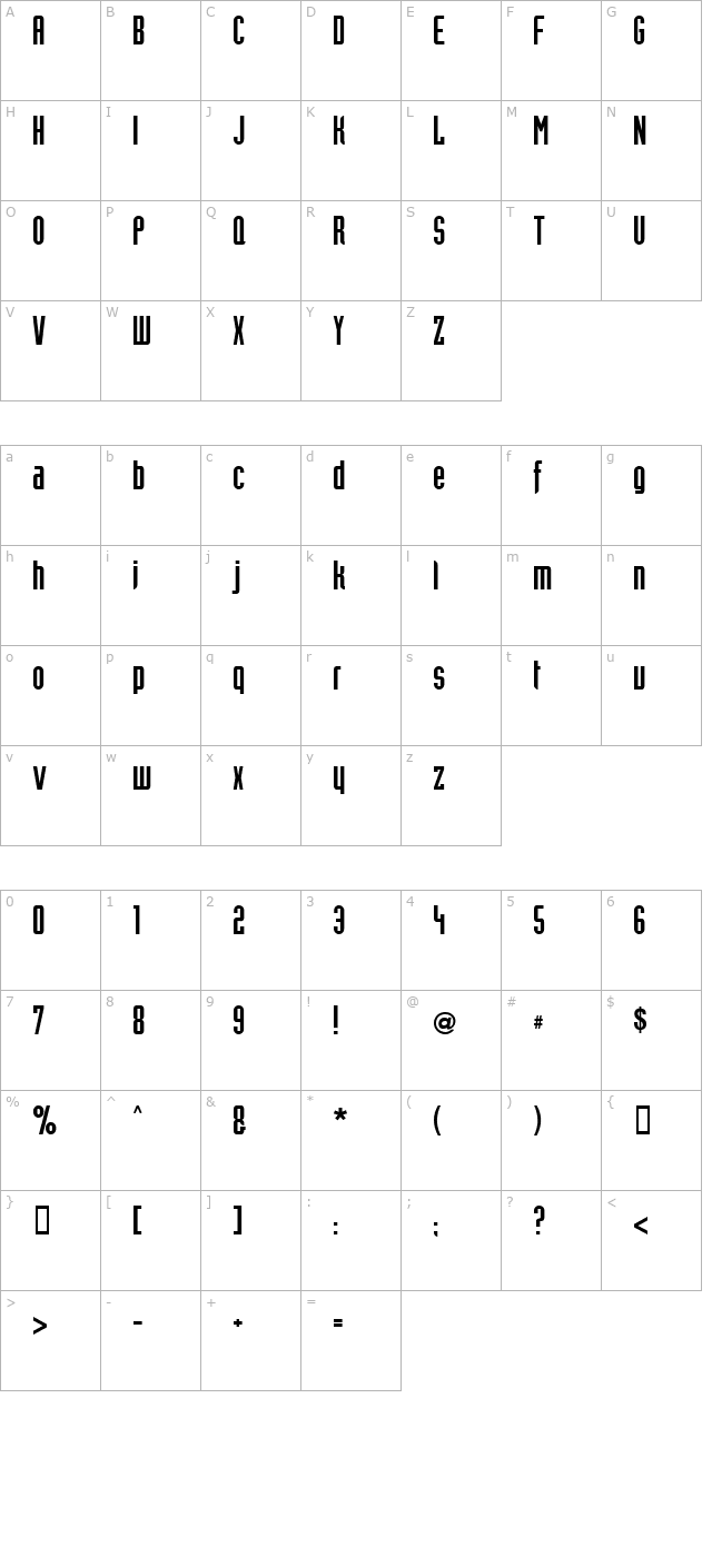 trust-this-one character map