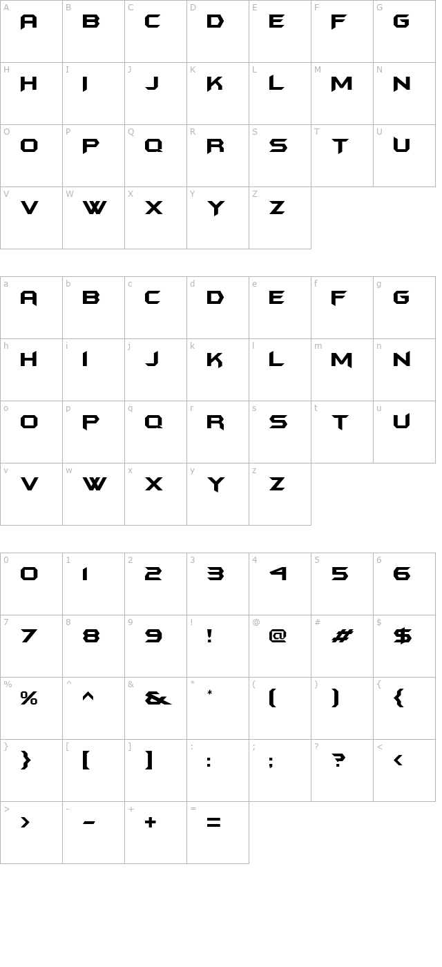 tsp teitbite 1 character map