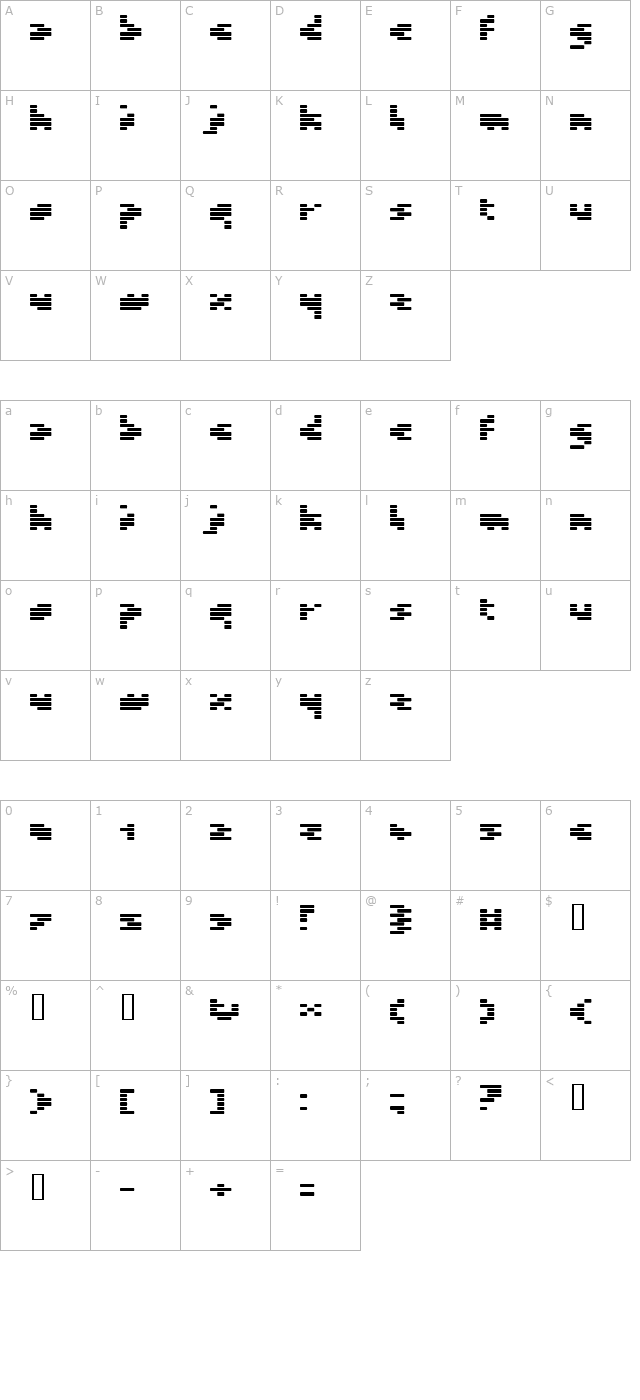 tv27 character map