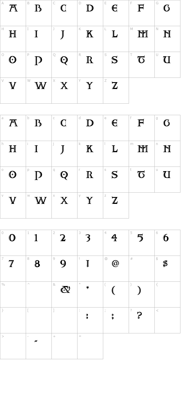 two-for-juan-nf character map