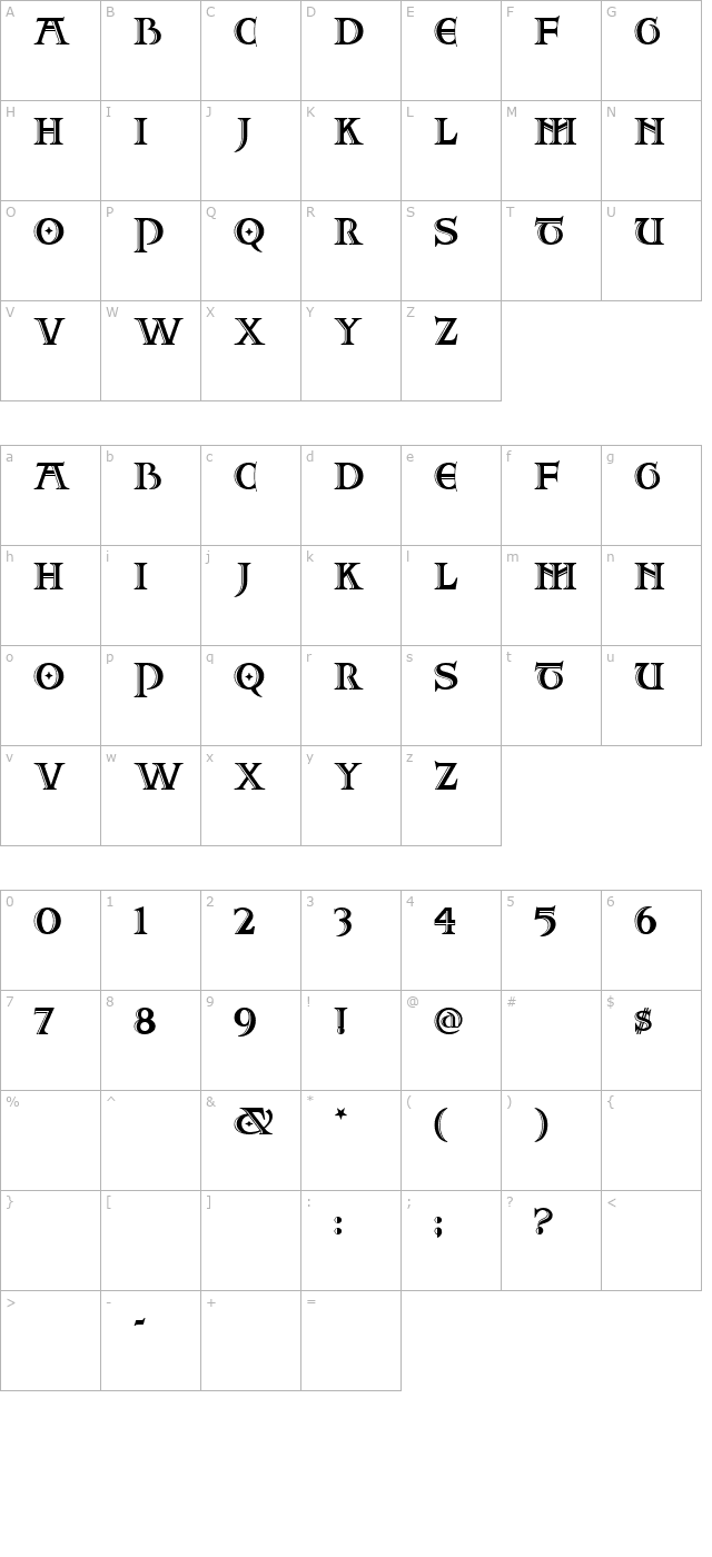 twoforjuannf character map