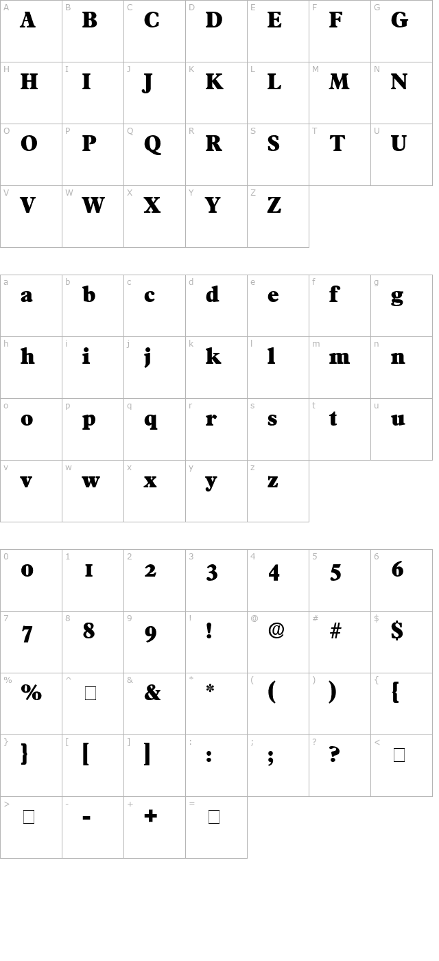 tympan-display-ssi character map