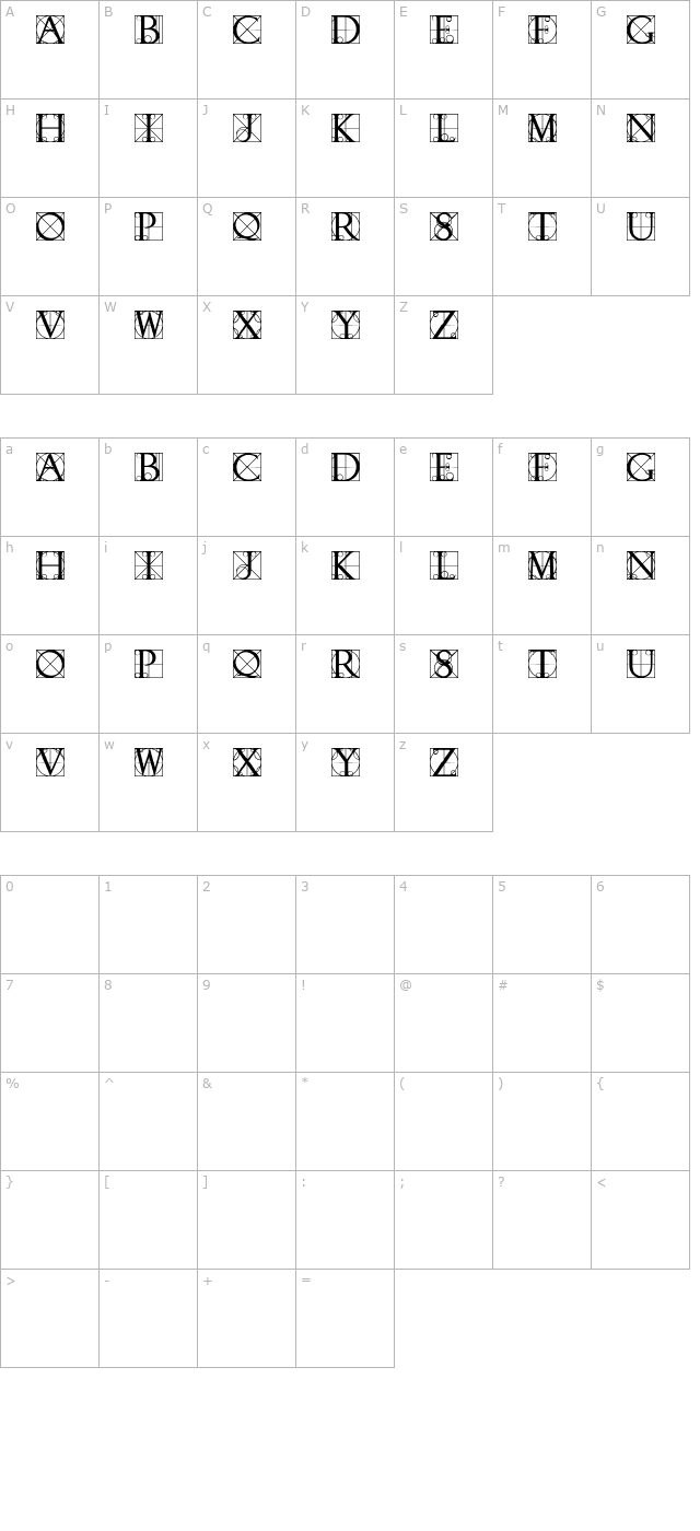 typographerdisplay character map