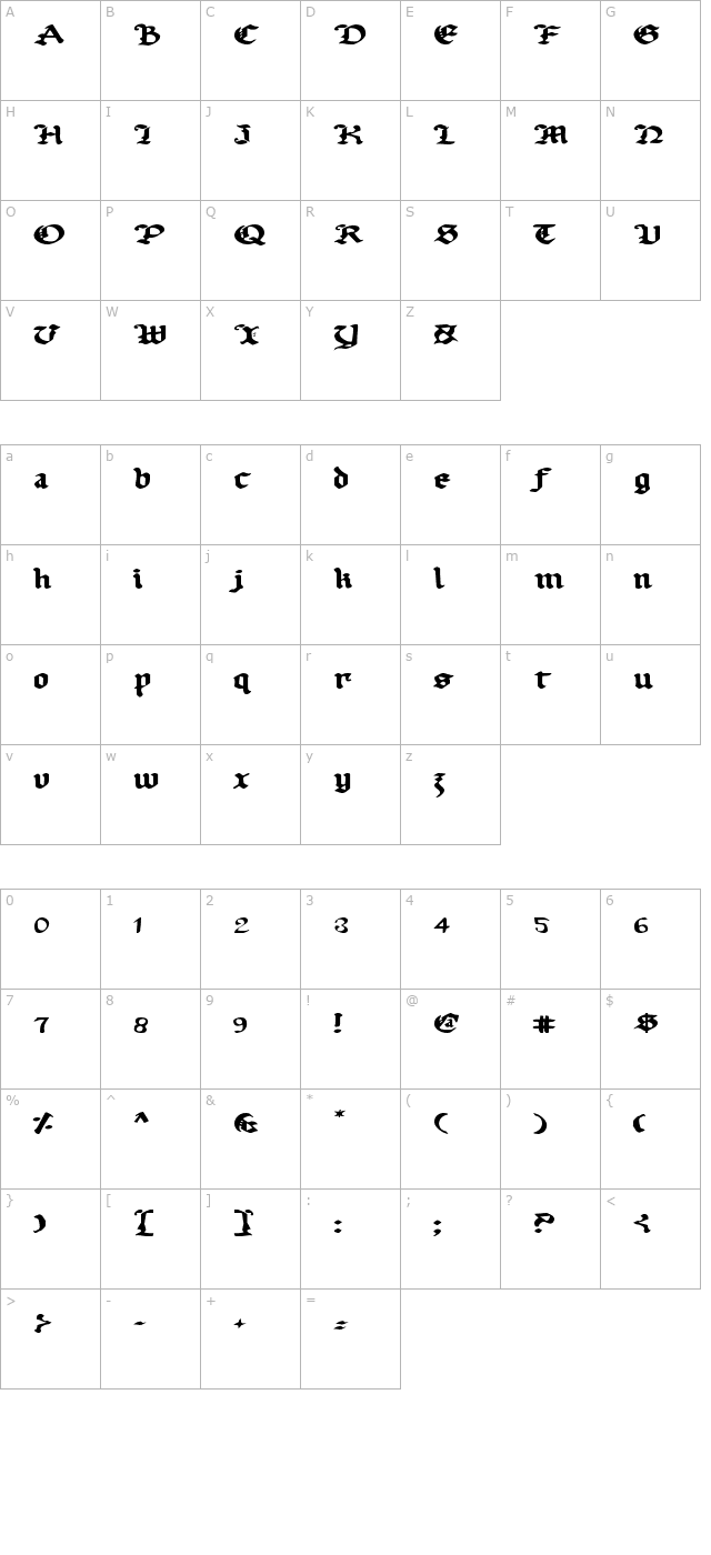 uberhoelme-expanded character map