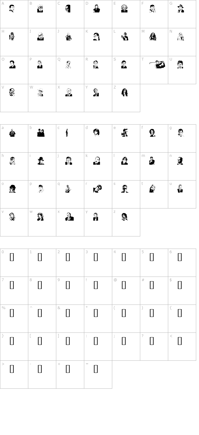 udeman character map