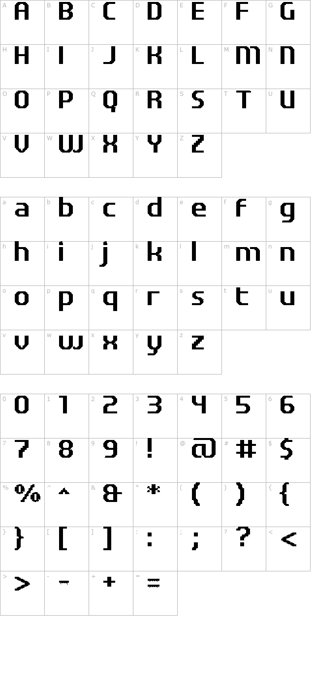 uf-elementar-basica-13213-a character map