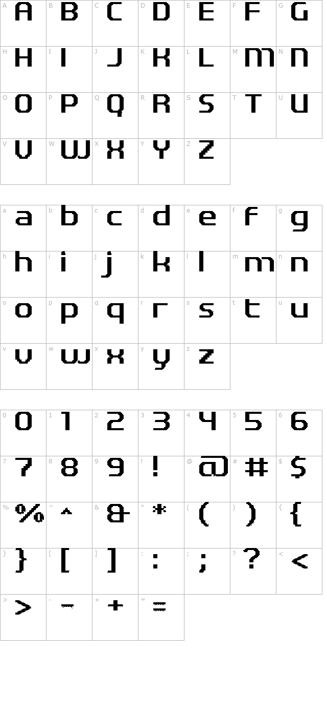 UF Elementar Basica 13.21.4 a character map