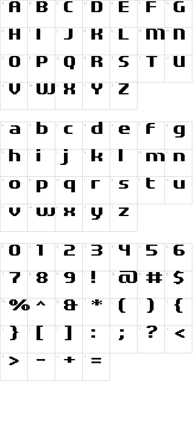 UF Elementar Basica 13.31.3 a character map