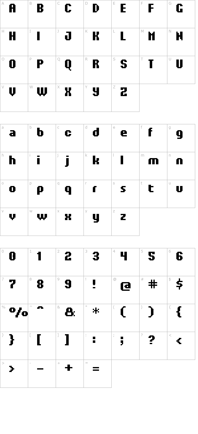 uf-orbital-bold character map