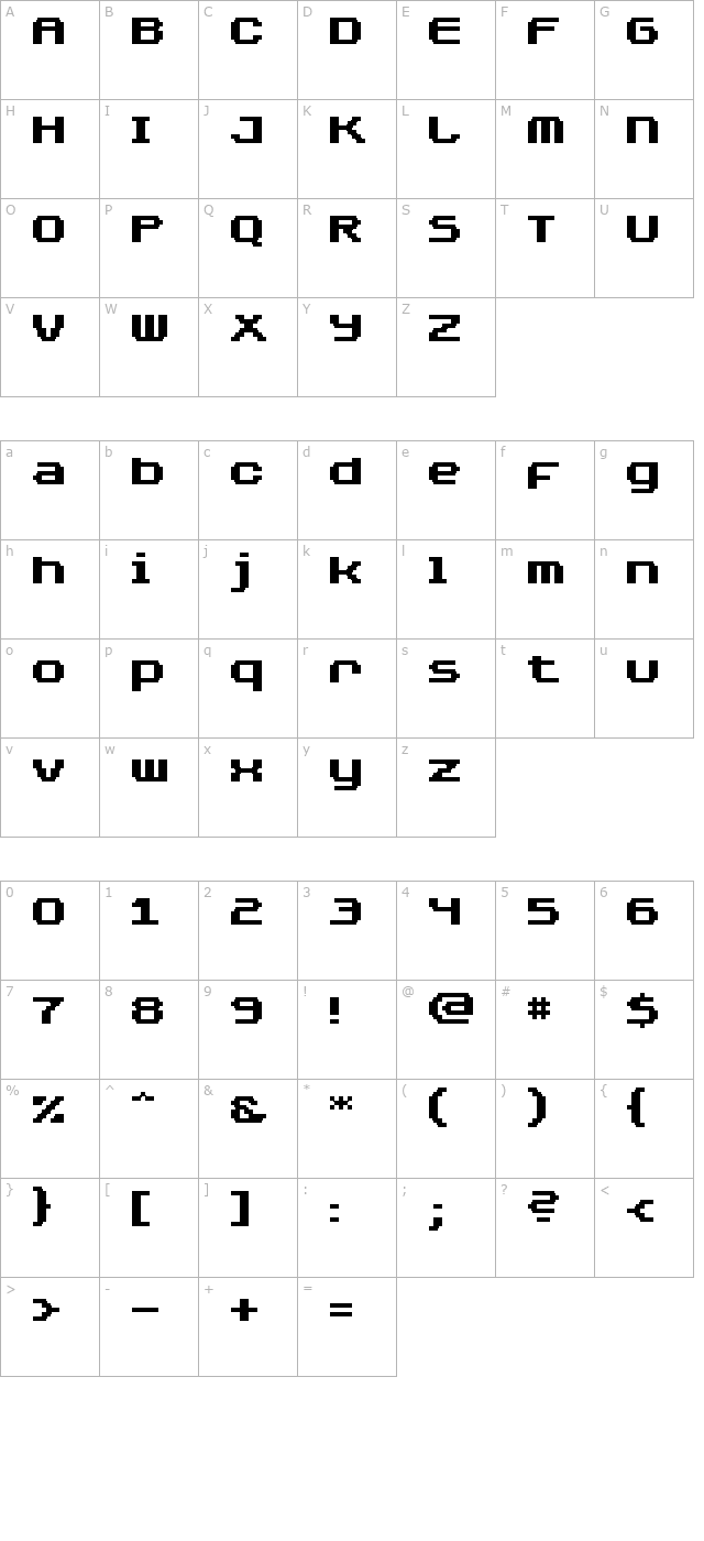 UF PT Ellus character map