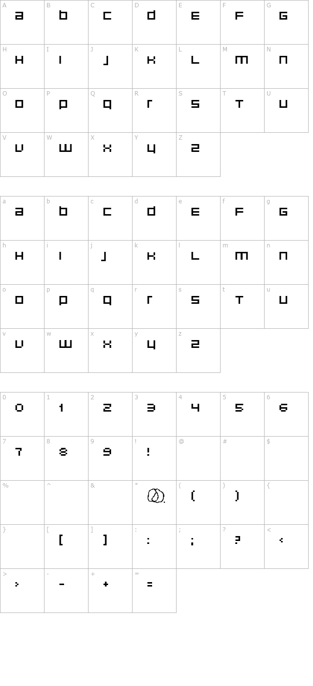 unborn-editrion character map