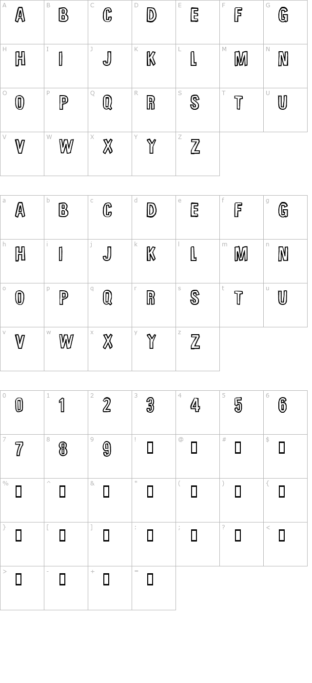 unfinished-sympahthy character map