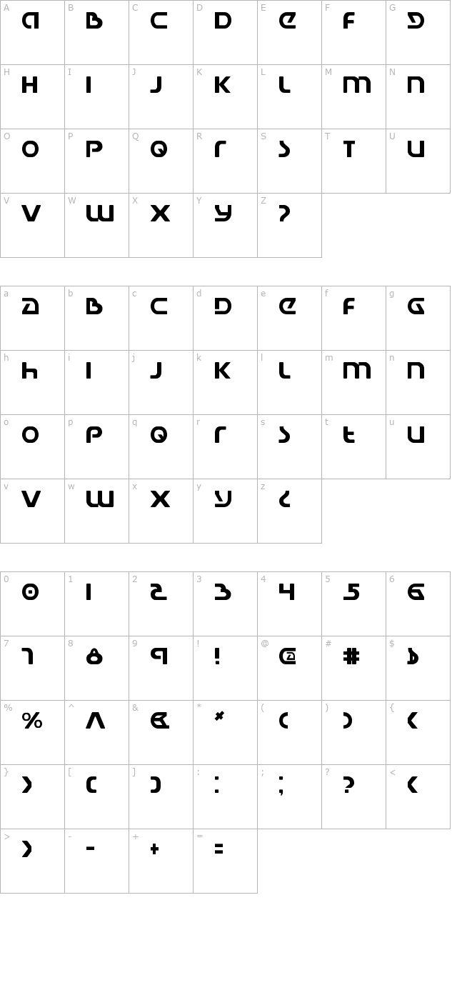 universal-jack character map