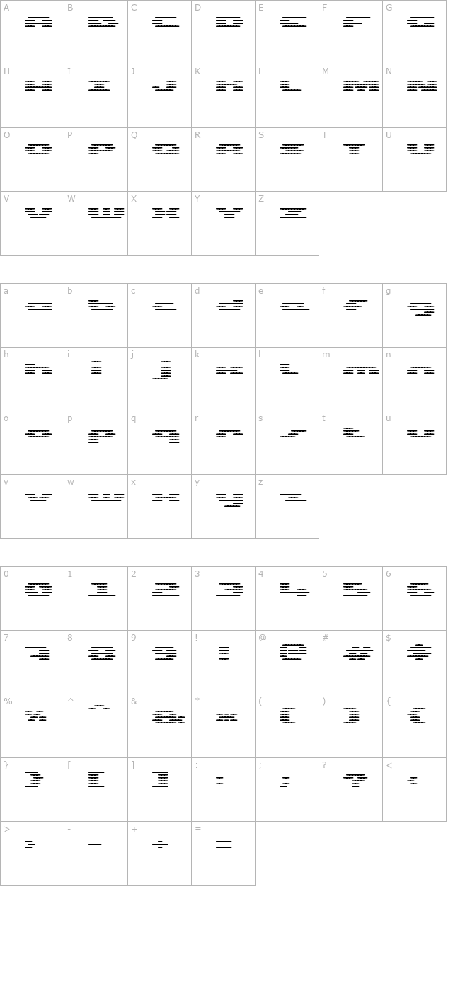 up-tiny-lcd-four-8-decoh-light character map