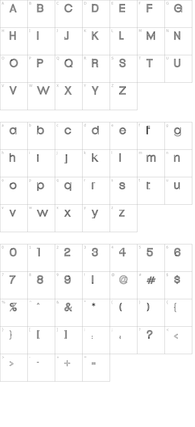 uptight-hollow character map