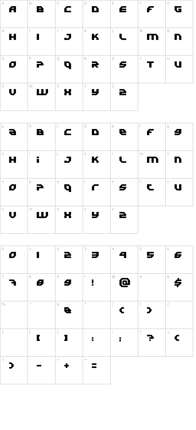 uranium character map