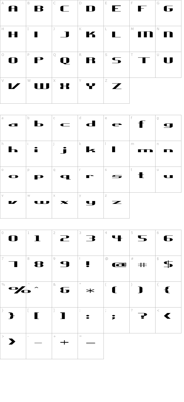 ureka character map