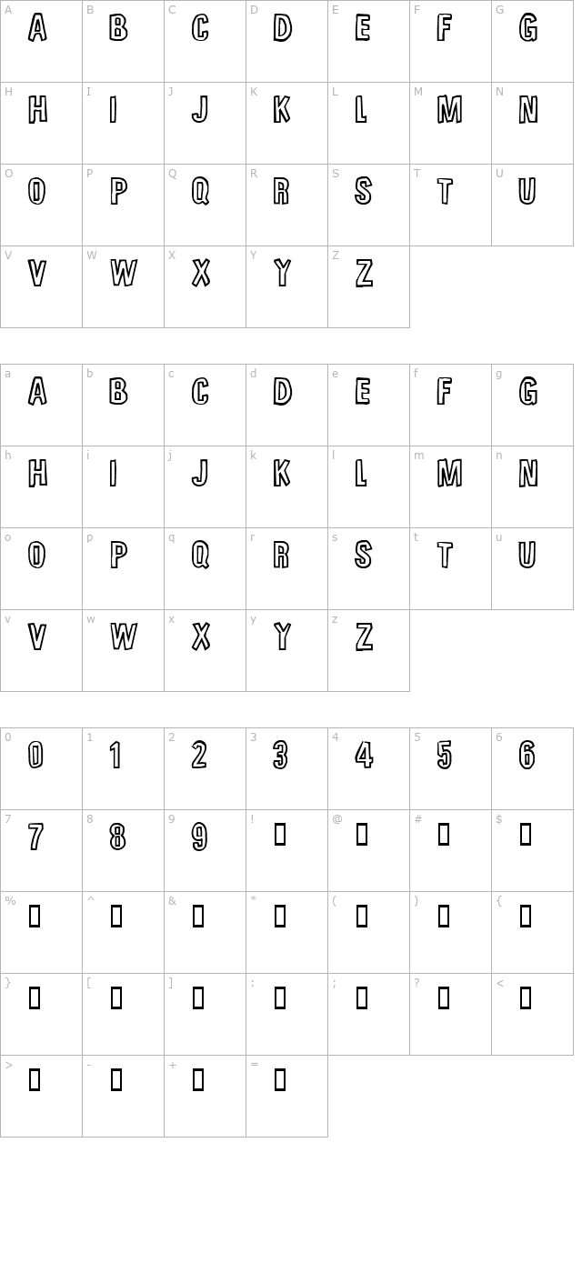 us character map