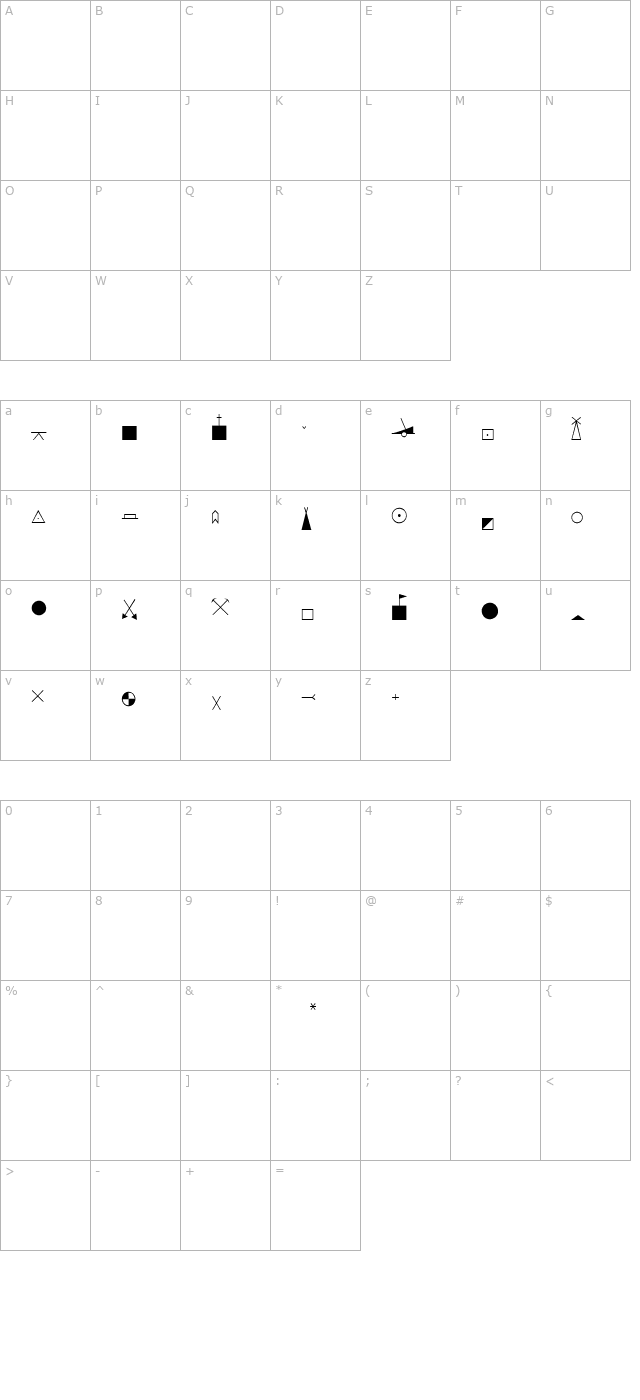 usgs-regular character map