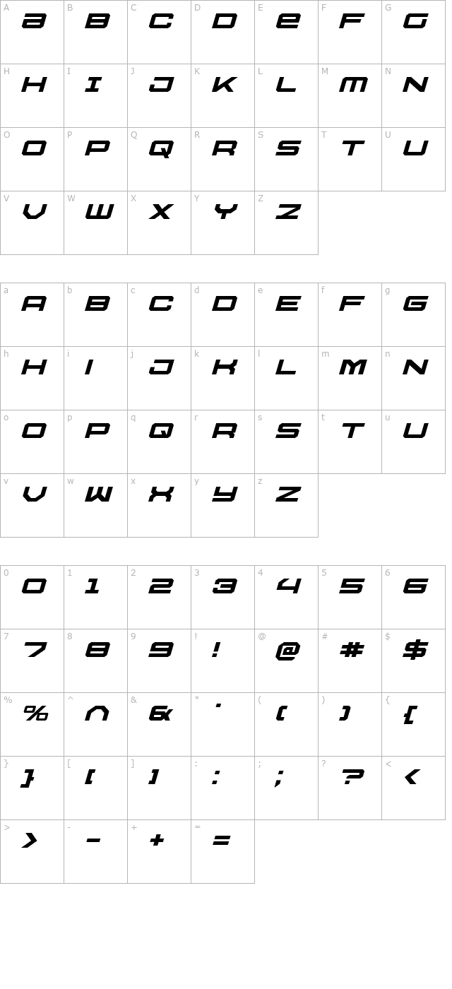 uss-dallas-expanded-italic character map