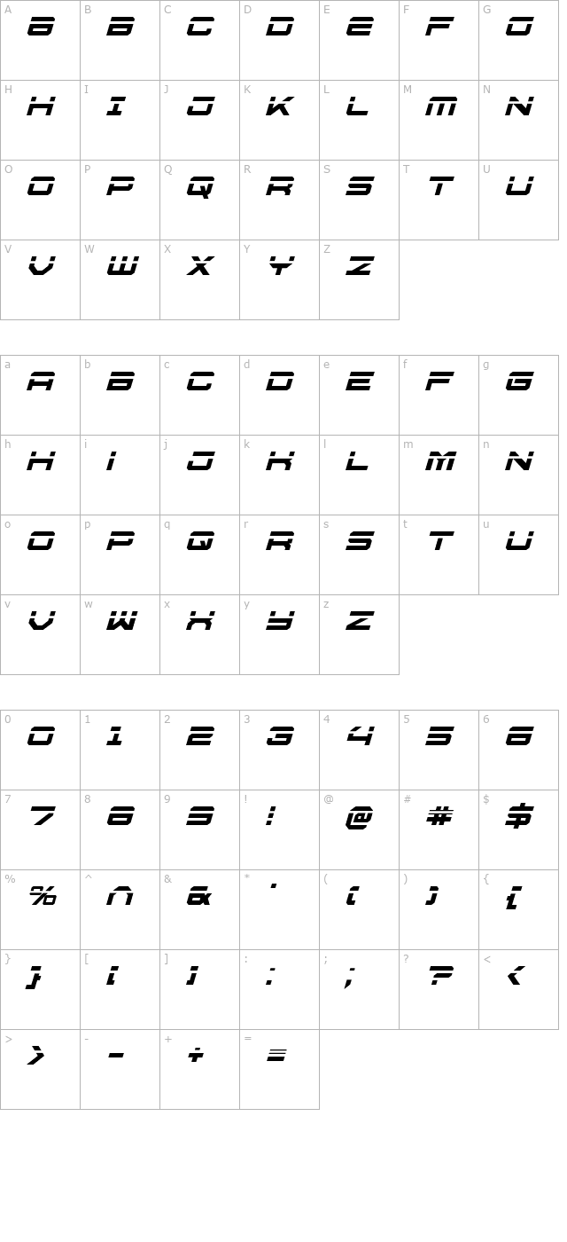 uss-dallas-laser-italic character map