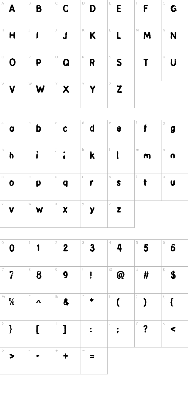 vagabondrough character map