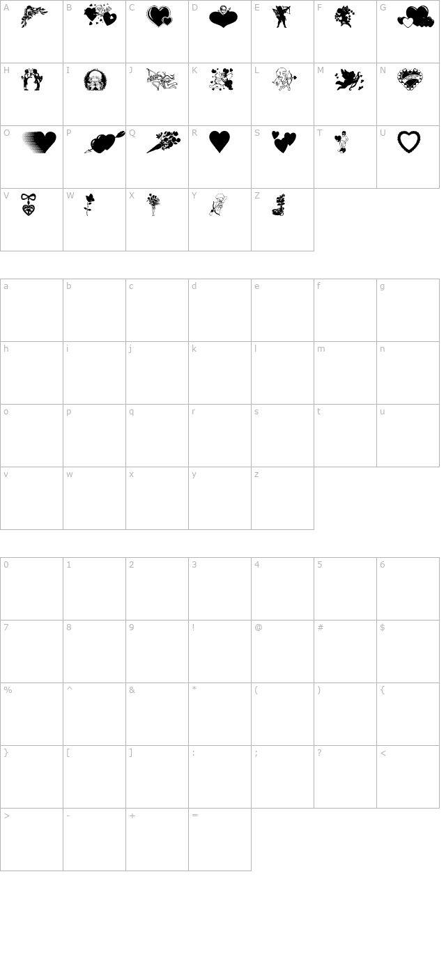 Valentine C character map