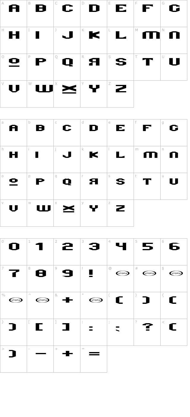 valkyro character map