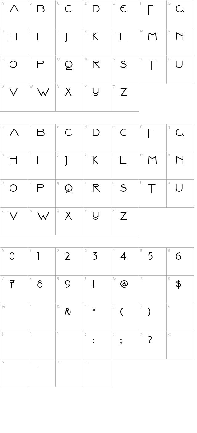 ValleyGrrrlNF character map