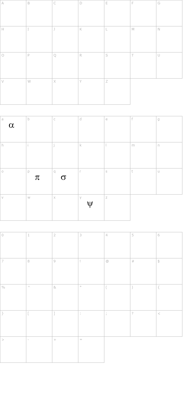 van-dale-schrift character map